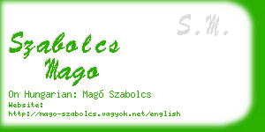 szabolcs mago business card
