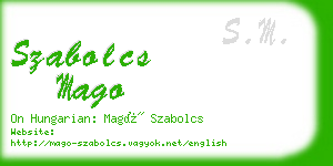 szabolcs mago business card